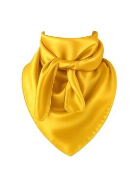 Yellow Wild Rag Large Scarf 23x23 Inches Satin Western Accessory Cowgirl or Cowb